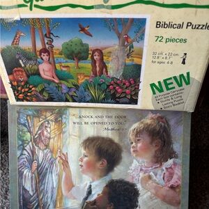 Lot of 2 Vintage Religious Jigsaw Puzzles Unchecked